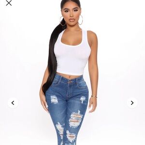 Fashion Nova Classic White Crop Top